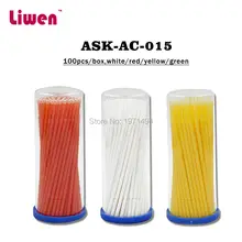 Лучшие продажи 400 шт Перманентный Макияж Наращивание Ресниц Микро щеточки Одноразовые индивидуальные Аппликаторы тушь для ресниц 4 цвета