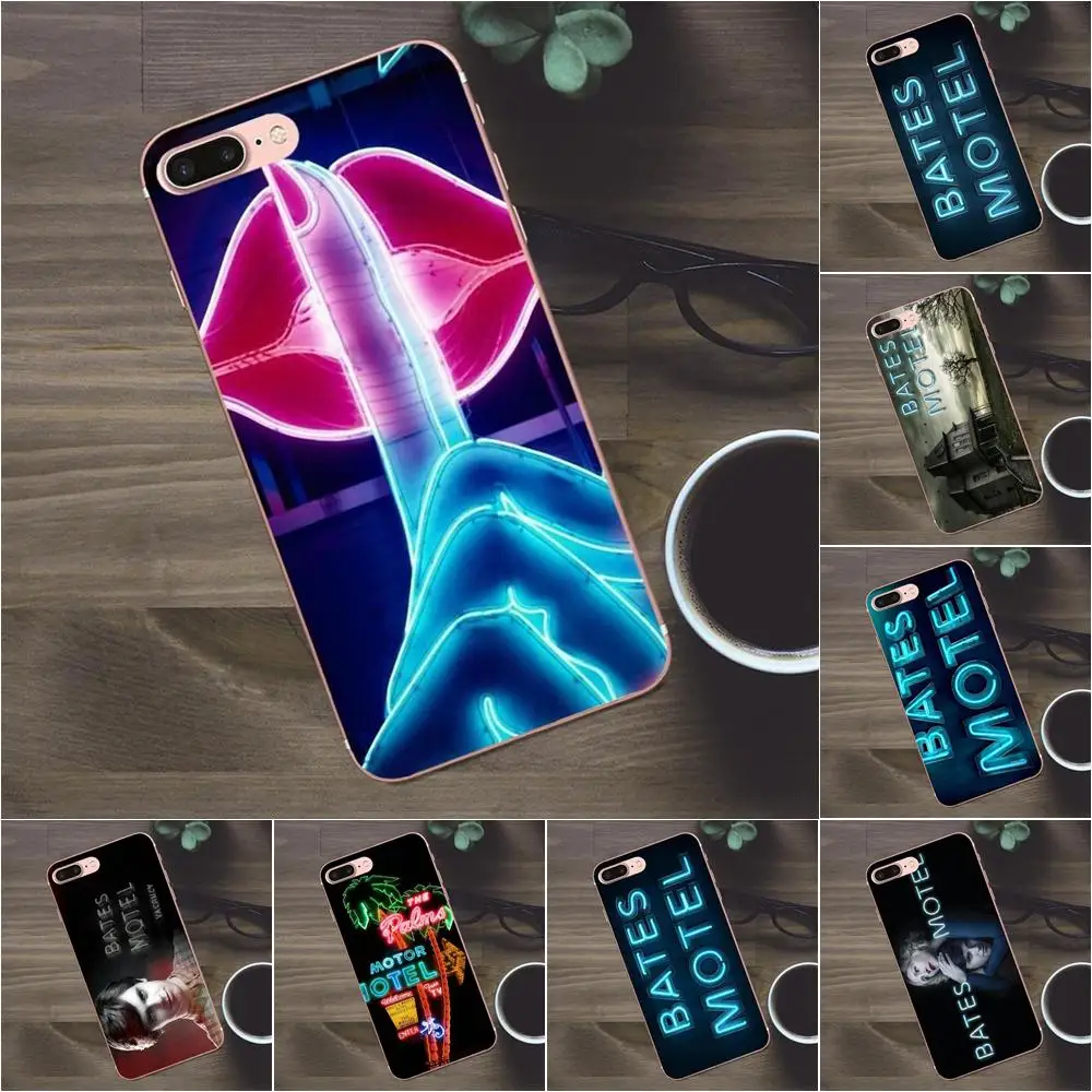 

TPU Case Capa Cover For Huawei G8 Honor 5C 5X 6 6X 7 8 9 Y5II Mate 9 P7 P8 P9 P10 P20 Lite Plus 2017 Bates Motel - Neon Sign