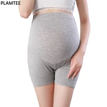 Solid Color Maternity font b Leggings b font Elastic Safety Short Pants Care Belly Underwears font