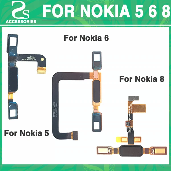 New Fingerprint Sensor Flex Cable For Nokia 5 6 8 Home