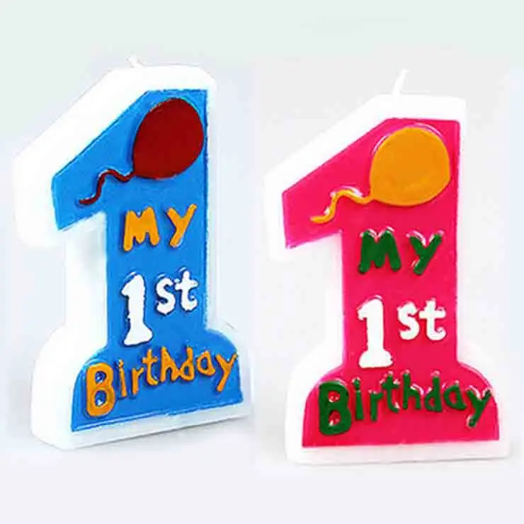 Buy Happy Birthday Party Candle Color Number 1 Baby 1st Birthday Candle Cake