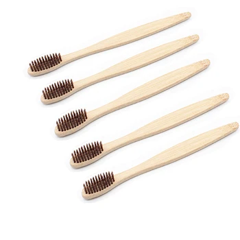 

10pcs eco friendly Cepillo Dental Bamboo Charcoal Toothbrush pink Soft Bristle Wood thooth brush Tongue Scraper adult Oral care