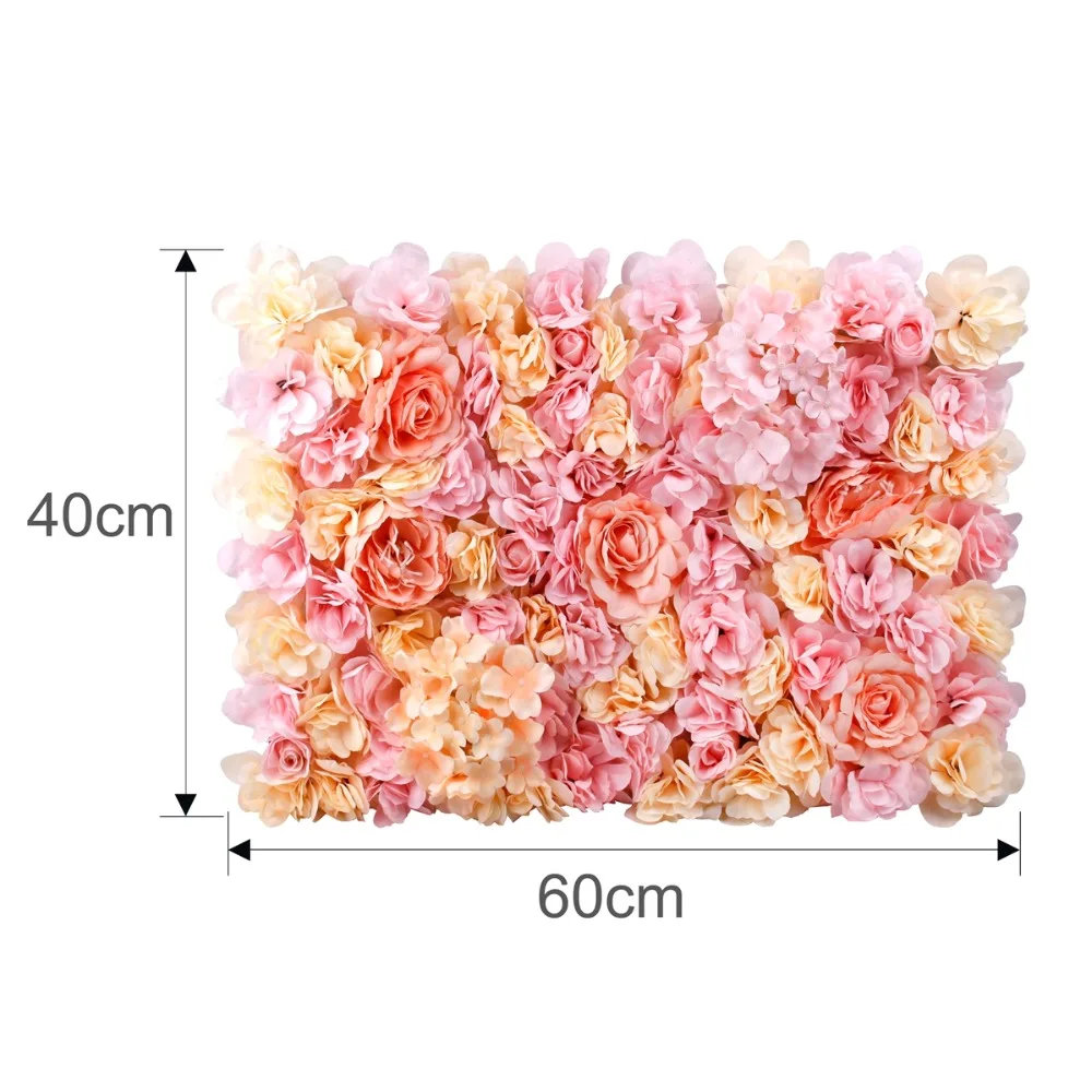 PATIMATE 4060cm Rose Silk Flower Wall Wedding Decoration Wall