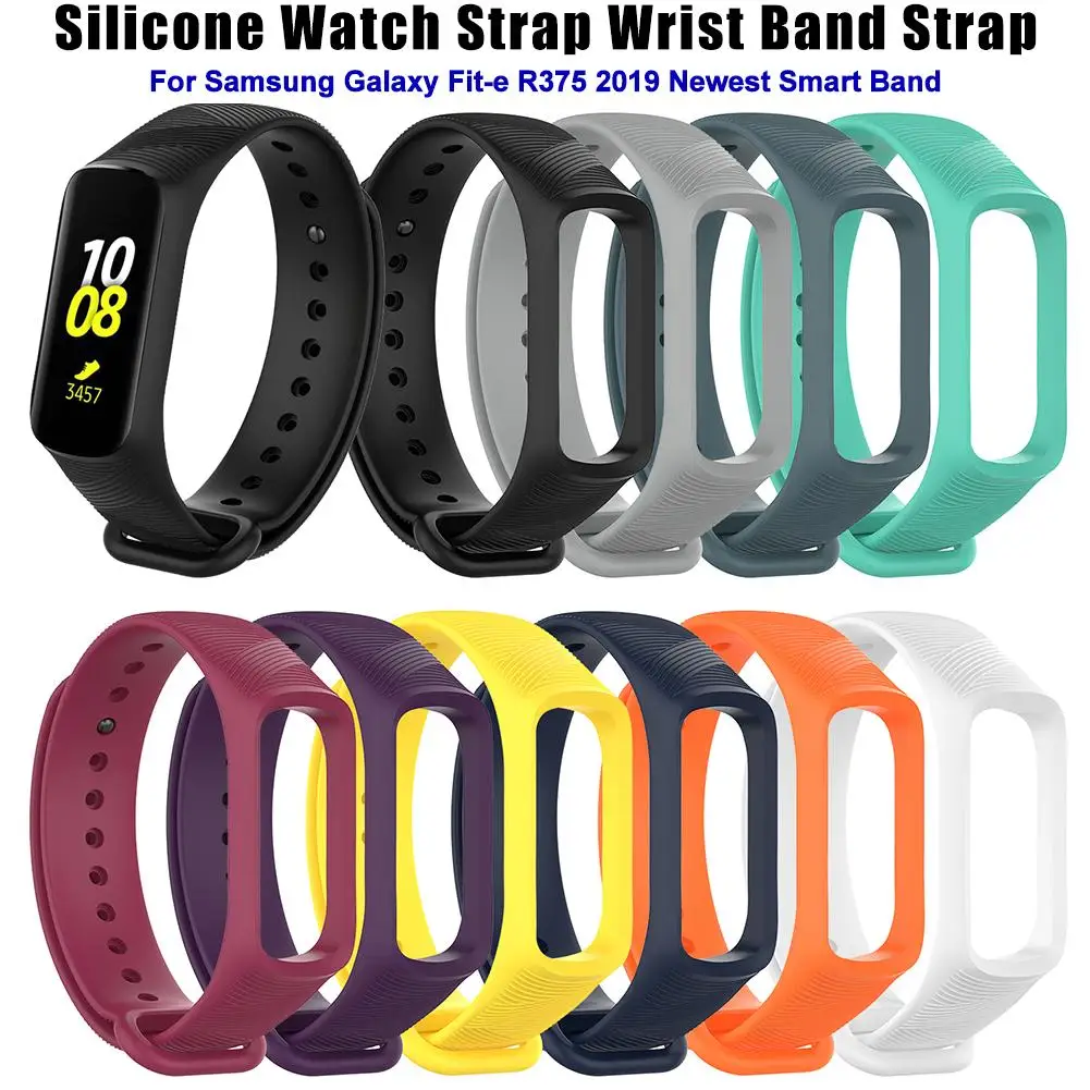 

Silicone Watch Strap Waterproof Anti-dust Wrist Band Strap For Samsung Galaxy Fit-e R375 Smart Bracelet Watch Strap Accessories