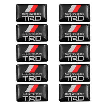 

10pcs Car styling Emblem Badge Sticker steering Wheel Decal For Toyota CROWN REIZ TRD Racing LOGO Tire accessories Car-styling