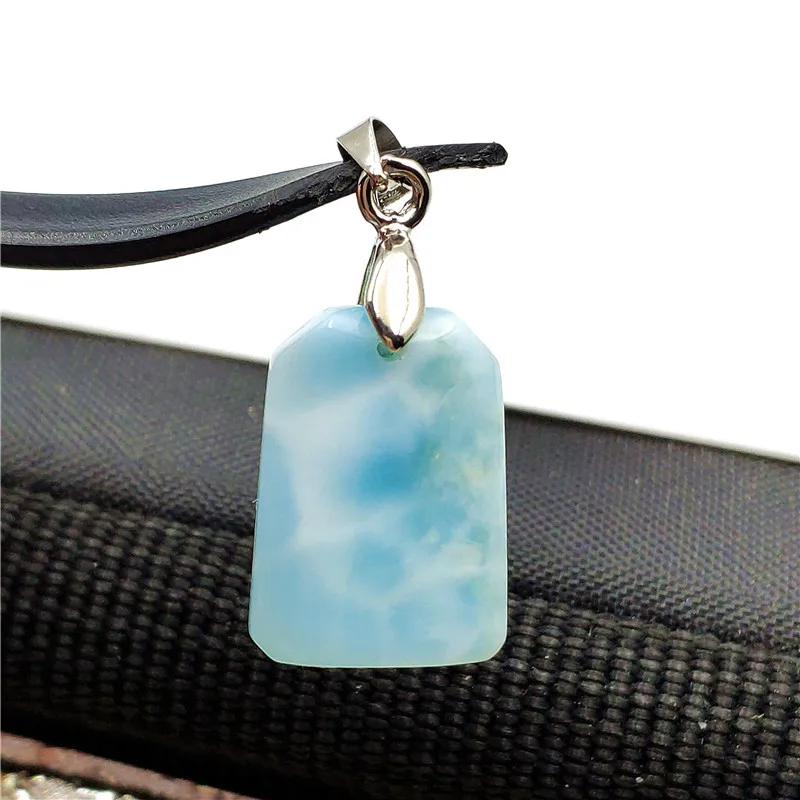 

Necklace Pendant Natural Blue Larimar Gemstone 16x15x7mm Women Man Heart Love Shape Anniversary Lucky Gift AAAAA