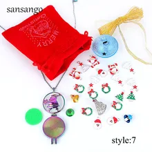 

Spree Jewelry Bag Merry Christmas Alloy Locket Pearl Cage Pendant Connectors Chain DIY Festival Gift For Girls Kids Handmade Bag