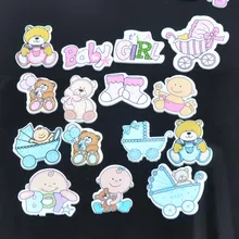 20pcs Mixed No Holes Pink/blue Cute Baby Painting Wooden Handmade Buttons DIY Scrapbooking Craft Accessories 25-35mm MT0897