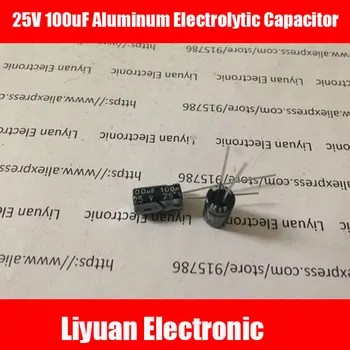 

50pcs/lot 25V 100uF Aluminum Electrolytic Capacitor 100uf 25v 6 * 12MM Electrolytic Capacitor 25V / 100UF