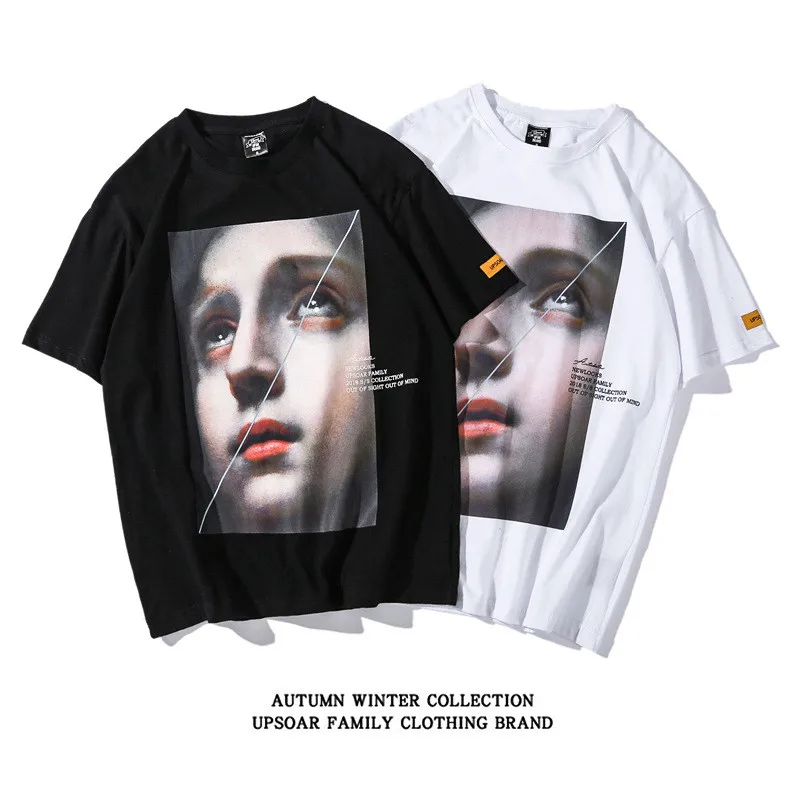 

Funny Little Girl sally face Print anime clothing 100% COTTON Casual T-Shirt Street MEN 2018 Harajuku BF Wind T-Shirt WGTX40