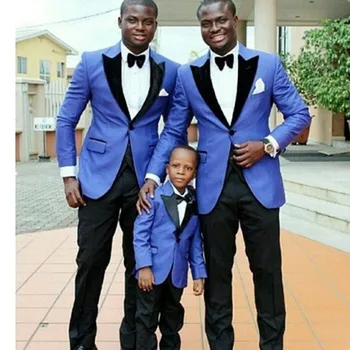 

Lapel Royal Blue Suits Business Men Suits Wedding Groom Suit For Men Formal Occasion Men Tuxedos (Jacket+Pants)