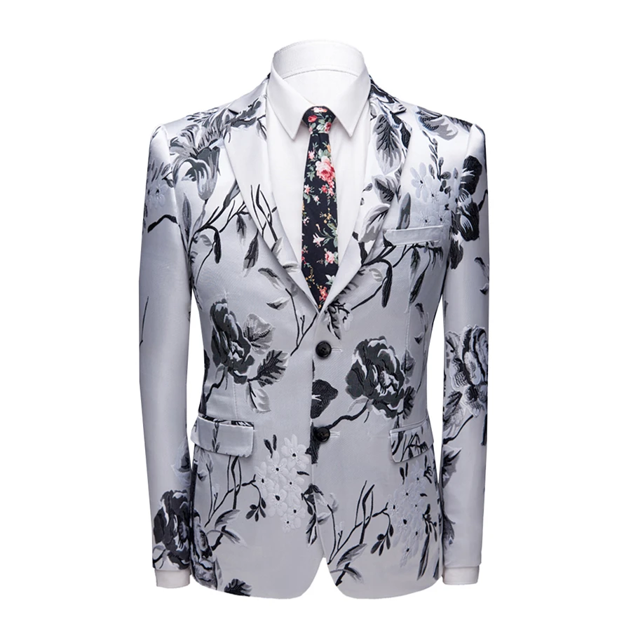 Классический мужской пиджак Модный деловой Банкетный Свадебный мужской костюм Азиатский размер 4XL тонкий дизайн повседневный мужской