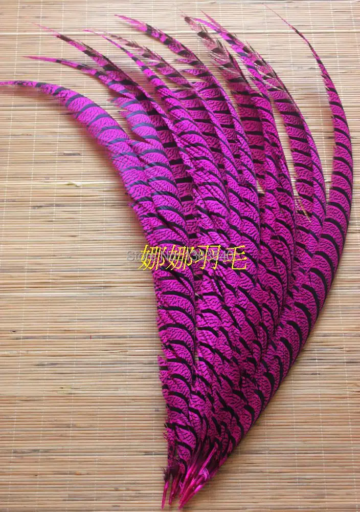 

10 PCS natural copper chicken tail cover rose red 80-90cm / 32-36 inches