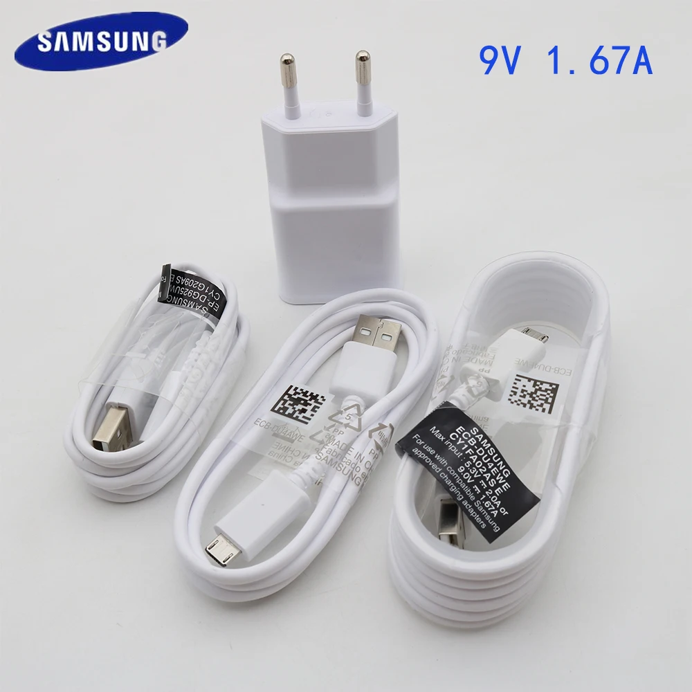 

Original Samsung Fast Charger QC 3.0 Genuine EU Adapter 1.5M Micro USB Cable For Galaxy Note 4 5 J5 J7 S6 S7 Edge A8 A5 A6 S3