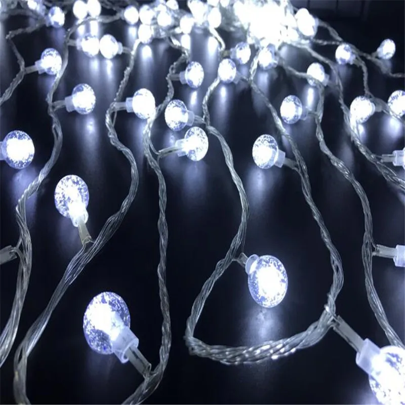Holiday Lighting 10M 50LEDs 220V Waterproof Light Fairy Crystal Ball LED String Light For Festival Christmas Garland Decoration Holiday Lighting 10M 50LEDs 220V Waterproof Light Fairy Crystal Ball LED String Light For Festival Christmas Garland Decoration