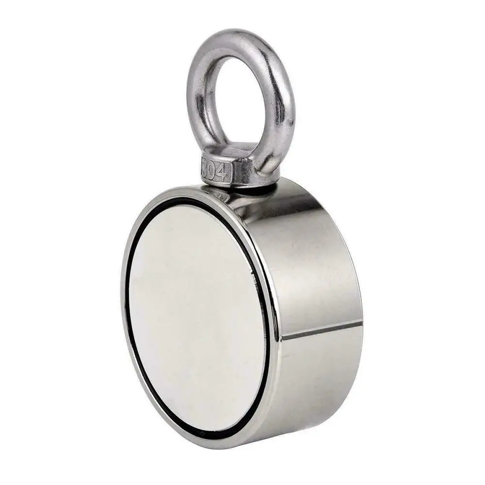 

OMO D60mm 300kg Double Side Neodymium Fishing Salvage Magnet For Recovery Lifting
