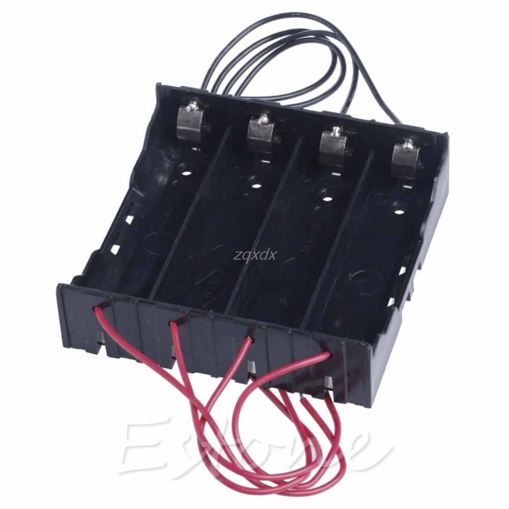 

Newest Plastic Battery Holder Storage Box Case For 4x 18650 Rechargeable Battery Z17 Drop ship
