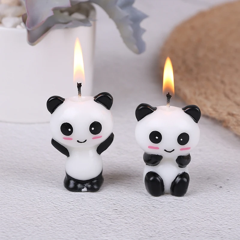 

1 Pcs Cute Panda Birthday Cake Candles Cartoon Animal Art Candle Cake Toppers Baby Shower Birthday Baby Party Decoration DIY