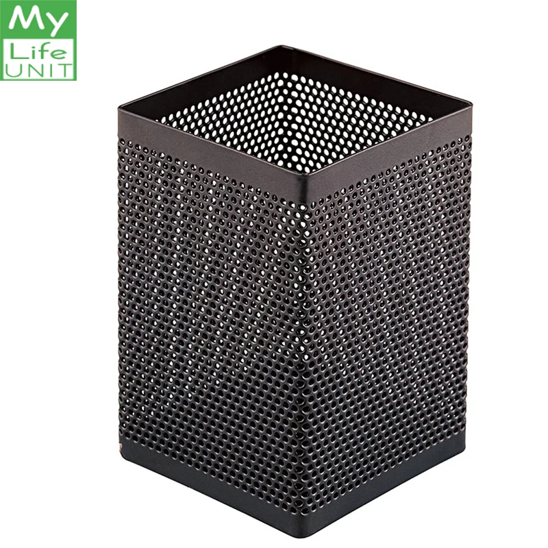 

MYLIFEUNIT Black Mesh Metal Brush Pot Office Desk Pen Container Simple design Rugged Pen smooth edges Pen Holders
