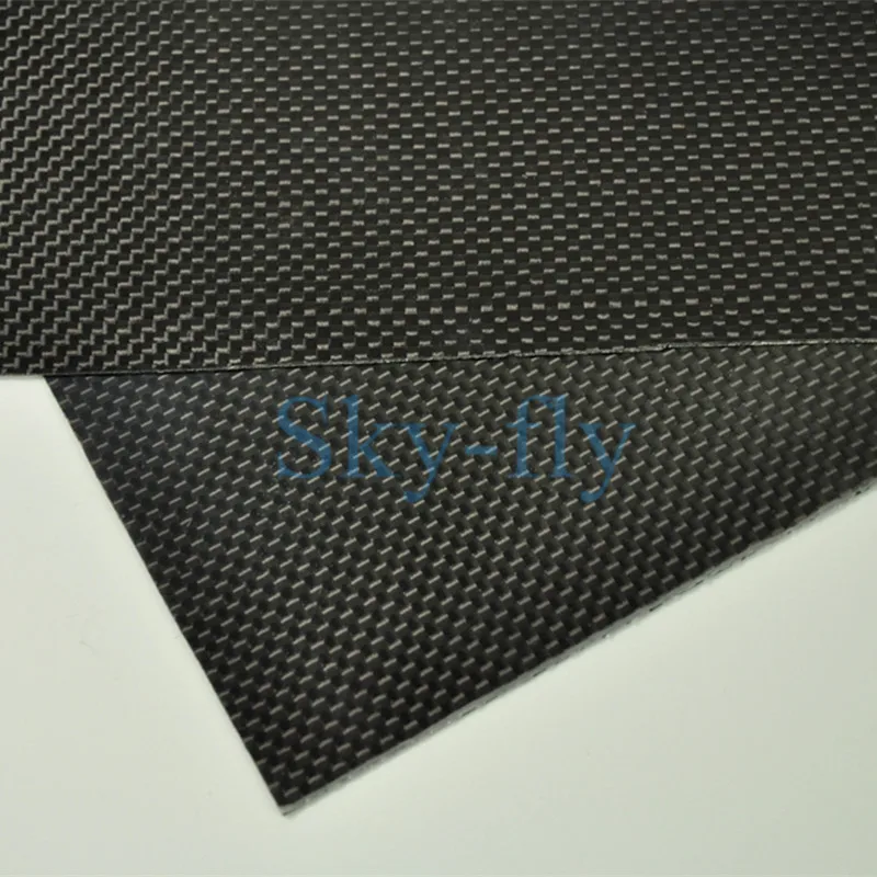1sheet 0 3mm 100 Carbon Fiber plate panel sheet 3K plain Weave Glossy Hot Multi size
