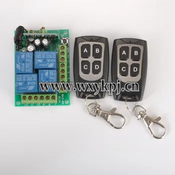 

Toggle Momentary Latched 12V DC 10A 4 Channel rf Controller Wireless Remote Control Switch 12 V 2 Transmitter and Receiver