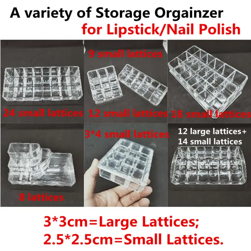 

A Series of Acrylic Lipstick Storage Makeup Organizer Lipstick Storage Organizer Nail Polish Holder for Cosmetics Organizer