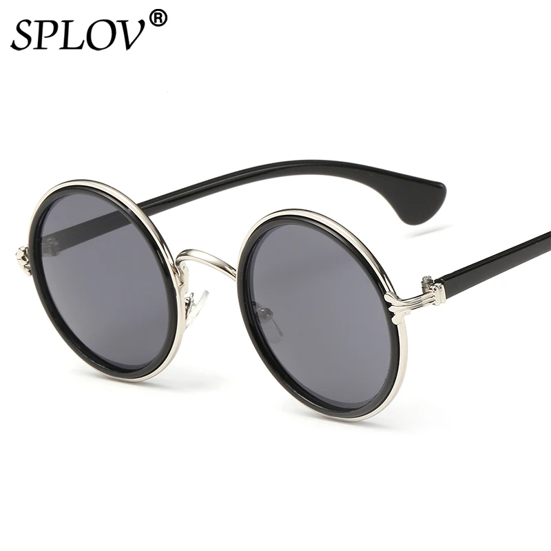 

SPLOV 2018 New Arrived Round Sunglasses Men Women Vintage Colorful Sun Glasses Brand Designer Metal Eyewear Occhiali Da Sole