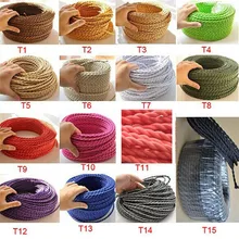 10 м/много 2x0,75 мм тканевый кабель античный специальный способ, винтажная проволока eters коричневый плетеный кабель деформация сердечника