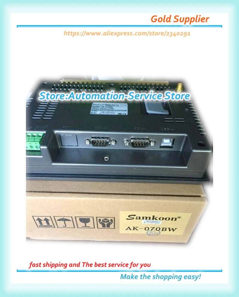 Novo na Caixa para Samkoon Tela de Toque 7 Hmi Ak-070bw Ak-070aw