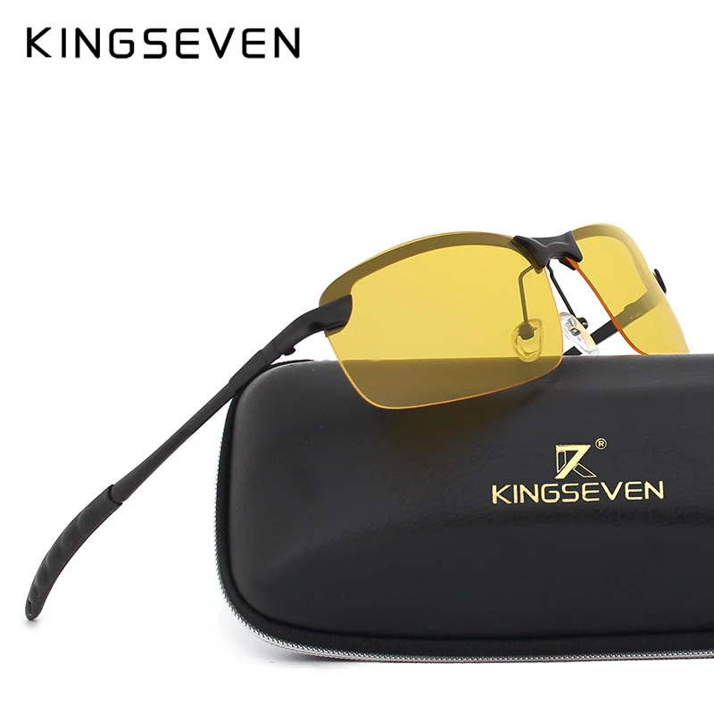 KINGSEVEN поляризованные солнцезащитные очки для мужчин и женщин, очки ночного видения, очки для вождения, Антибликовые Защитные солнечные очки с оригинальной коробкой