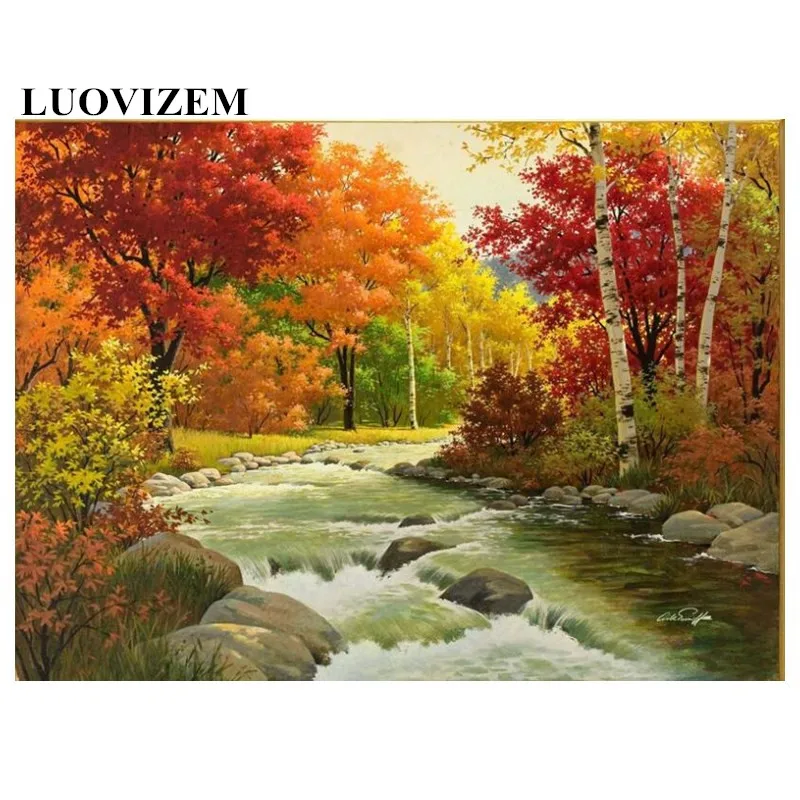 

5D Diamond Painting Landscape Diamond Embroidery Full Drill Waterfall Forest Diy Diamond Painting Cross Stitch Rhinestone Mosa