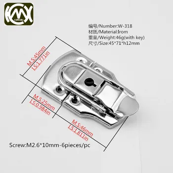 

1PC 45*71mm KIMXIN woodencase hardware accessories with key locks #Equipmentcases #luggagecase #flightcase key lock Freeshipping