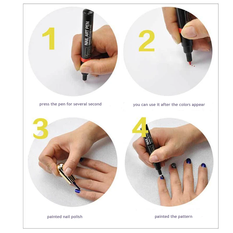 MANZILIN 16 шт. ручка для дизайна ногтей Живопись 3D ручки для рисования DIY Dotting красота украшения маникюрные инструменты AC04-1