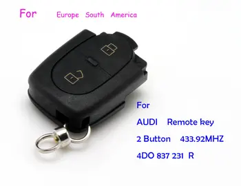 

Car alarm system A-U-D-I 2 Buttons 433.92MHZ 4DO 837 231 R,Free Shipping