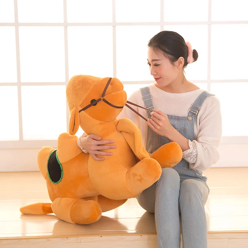large 80x60cm cute prone camel plush toy soft doll hugging pillow Christmas gift w2078