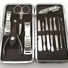 Tainless стальной набор для ухода за волосами 12 предметов костюм косметические инструменты маникюрный набор новые наборы
