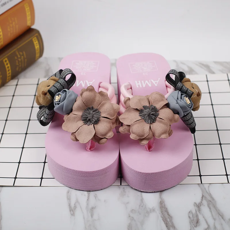 Female Summer Fashion Korean Most Comfortable Womens Slippers Flip Flops Shoes Discount Online 6cm75