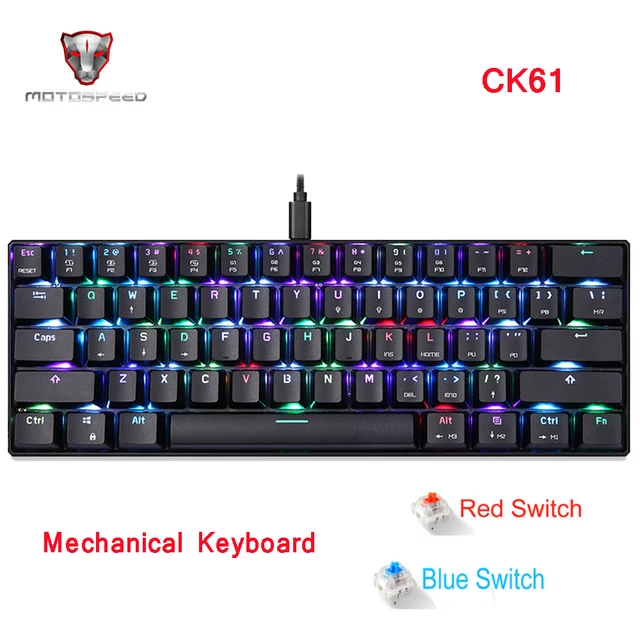 MOTOSPEED CK61 CK62 Russian English Mechanical Keyboard RGB Backlight Anti-Ghosting Gaming keyboard For Teclado Game Computer 2
