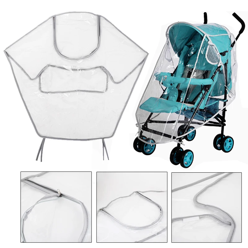 

Baby Stroller Rain Cover Buggy Accessories Universal Waterproof Windscreen Wind Dust Shield Zipper Open For Baby Foldable