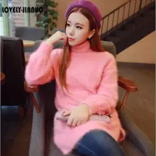 Из натуральной норки кашемировый свитер женские пальто длинный кашемировый пуловеры трикотажные чистый норки куртка Индивидуальные цвет S164