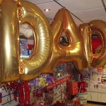 Самые дешевые большие размеры золотые надувные шары с буквами 50 шт./лот 40 дюймов(90 см) День Рождения вечерние/мероприятия/свадьбы Горячая