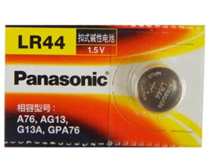 LR44 1.5V alkaline battery A76 AG13 G13A GPA76 Button battery free shipping 5pcs dia.11.6mm