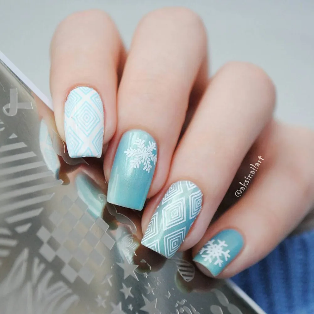 BORN PRETTY Geometic Flower Nail Art Stamp Plate Classic Traingle Heart маникюрный шаблон пластина с изображениями для нейл-арта