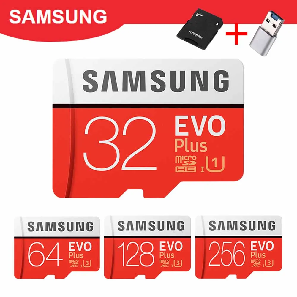 

Samsung Memory 32GB 64GB 128GB 256GB EVO Plus MicroSDXC 80MB/s UHS-I (U1) Class 10 TF Flash Memory Card 128 gb Micro SD Card