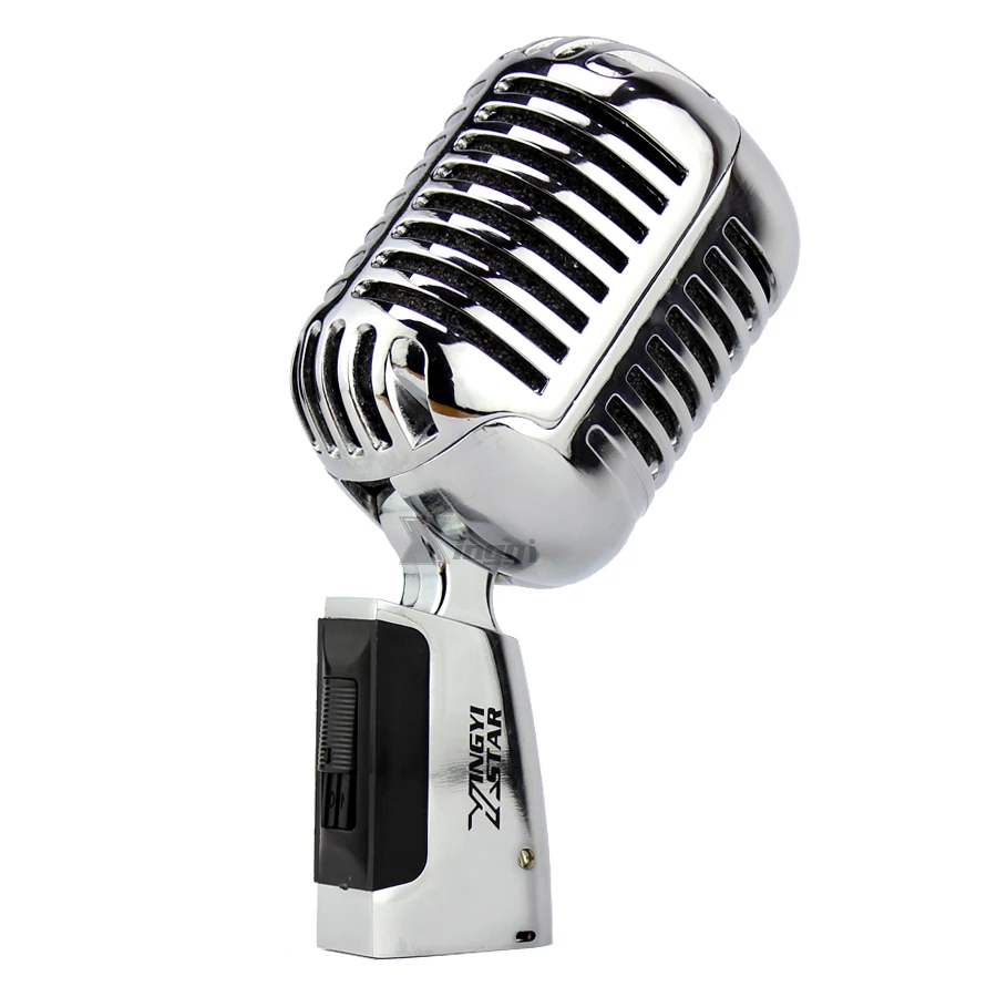 US $36.78 Deluxe Metal Professional Microfono Vocal Dynamic Retro Vintage Microphone For PC Karaoke Mixer Audio Studio Video KTV Sing DJ