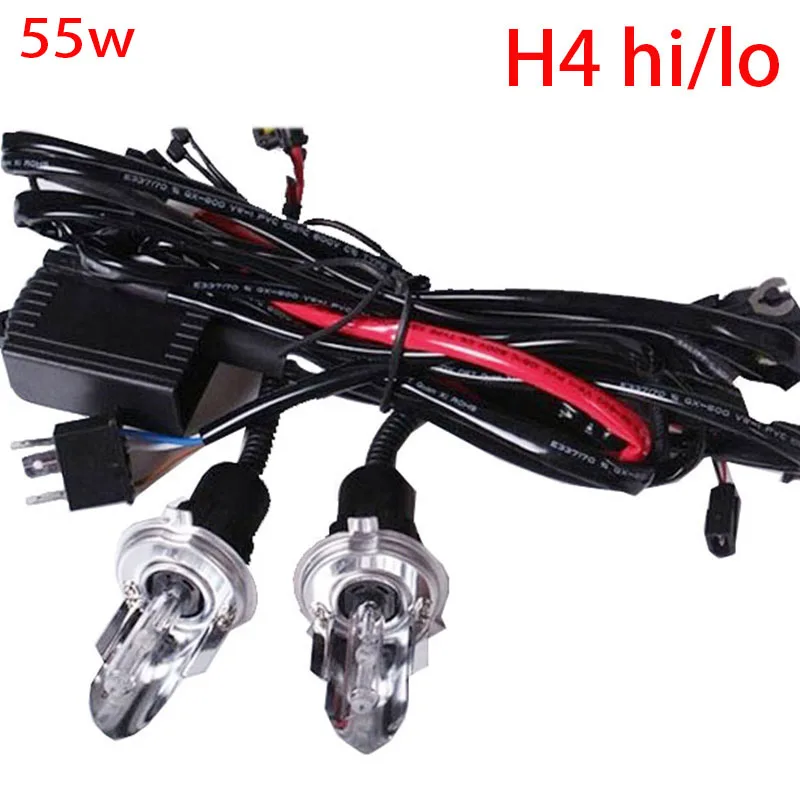 2pcs car Headligh hid bulb H4 Bi xenon 55w HID H4 HI/LO Xenon bulb 55w