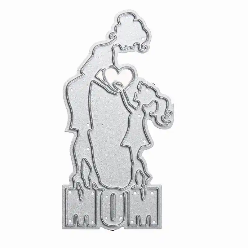 Schone Mutter Madchen Herz Metall Schneiden Sterben Schablone Fur Fotoalbum Geschenk Karte Dekoration Prage Papier Karte Stirbt Ordner Aliexpress