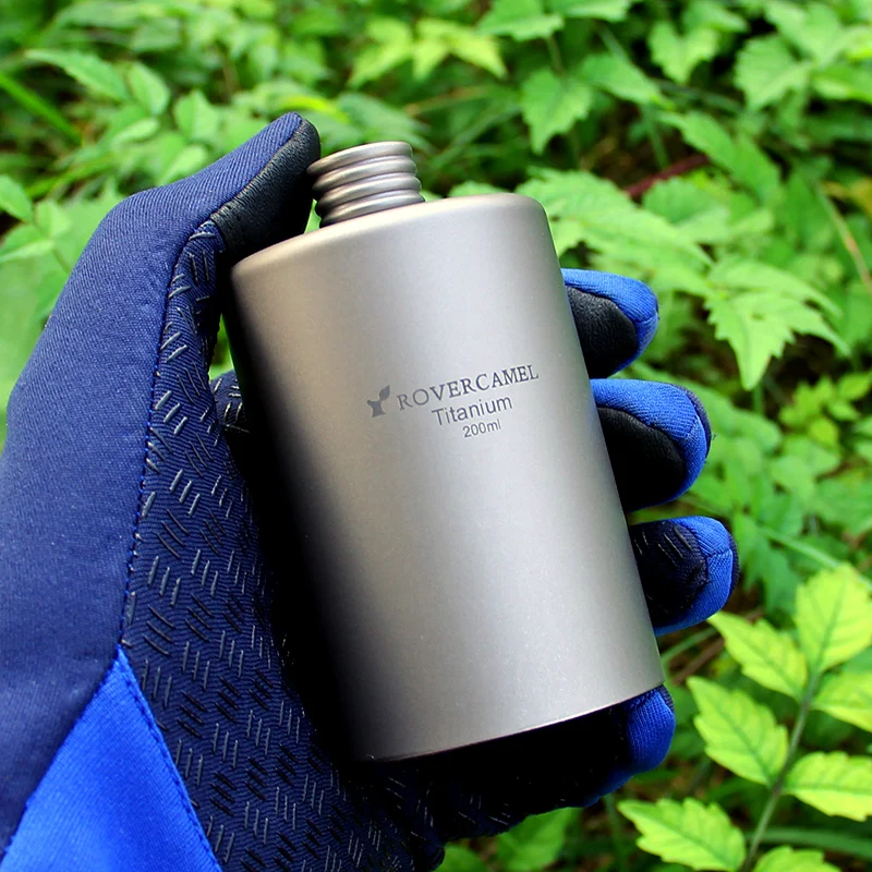 

Rover Camel 200ml and 175ml Titanium Cylindrical Drinkware Outdoor Portable Wine Flask Travel Ultralight Flagon Bottle