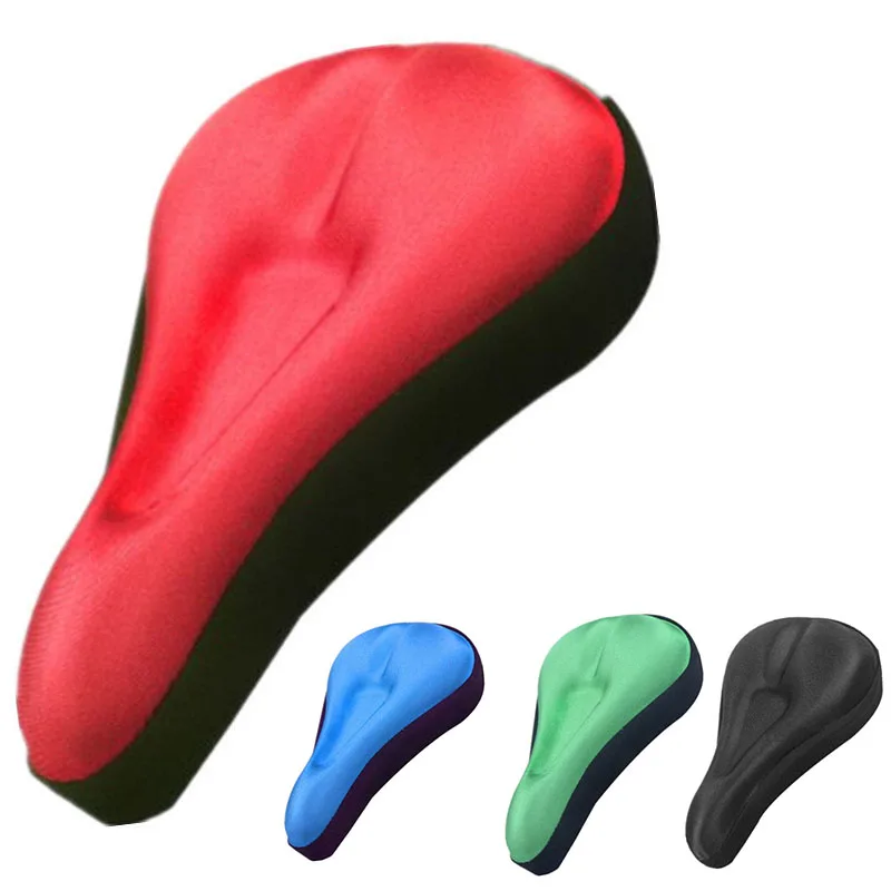 

NEW Bicycle Saddle Mountain Bike Cycling Extra Comfort Ultra Soft Silicone 3D Gel Pad Cushion Cover Bike Accessories 4 Colors