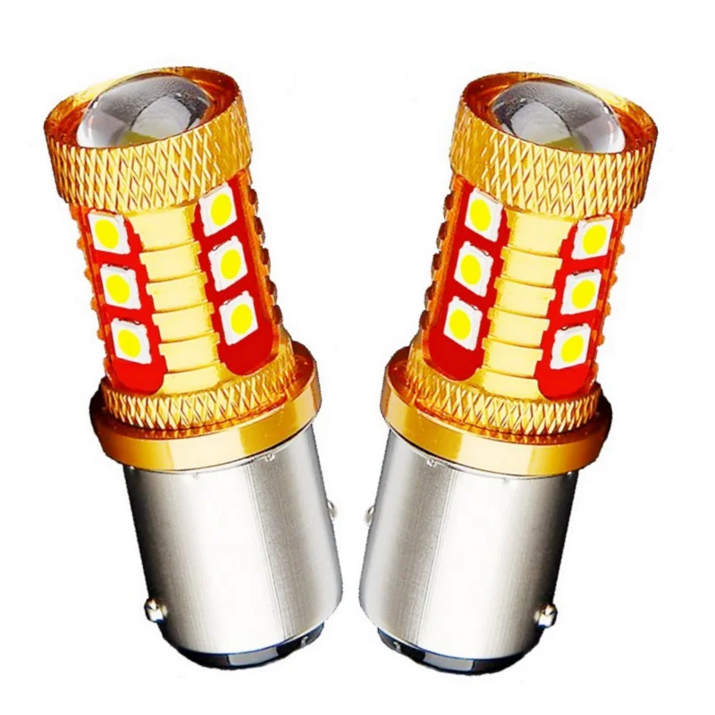 

2PCS 1157 P21/5W BAY15D 1000LM 15 SMD 3030 LED Auto Tail Brake Lamp Car Daytime Running Light Turn Signal Bulb White Red Yellow